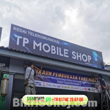 Acrylic letter signboard for Shopping Mall.